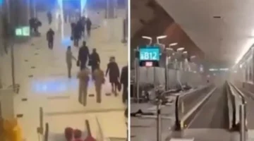 لحظة انفجار بمطار دبي عقب استهدافه بمسيرة إيرانية فيديو